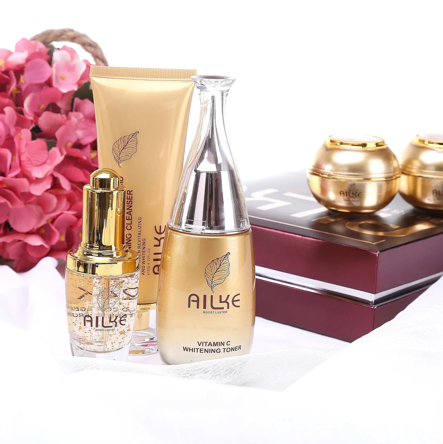 Ailke kosmetik gesichts hautpflege setzt feuchtigkeit spendende aufhellung schlafende frauen schönheit falten creme gesichts produkte weiblich großhandel