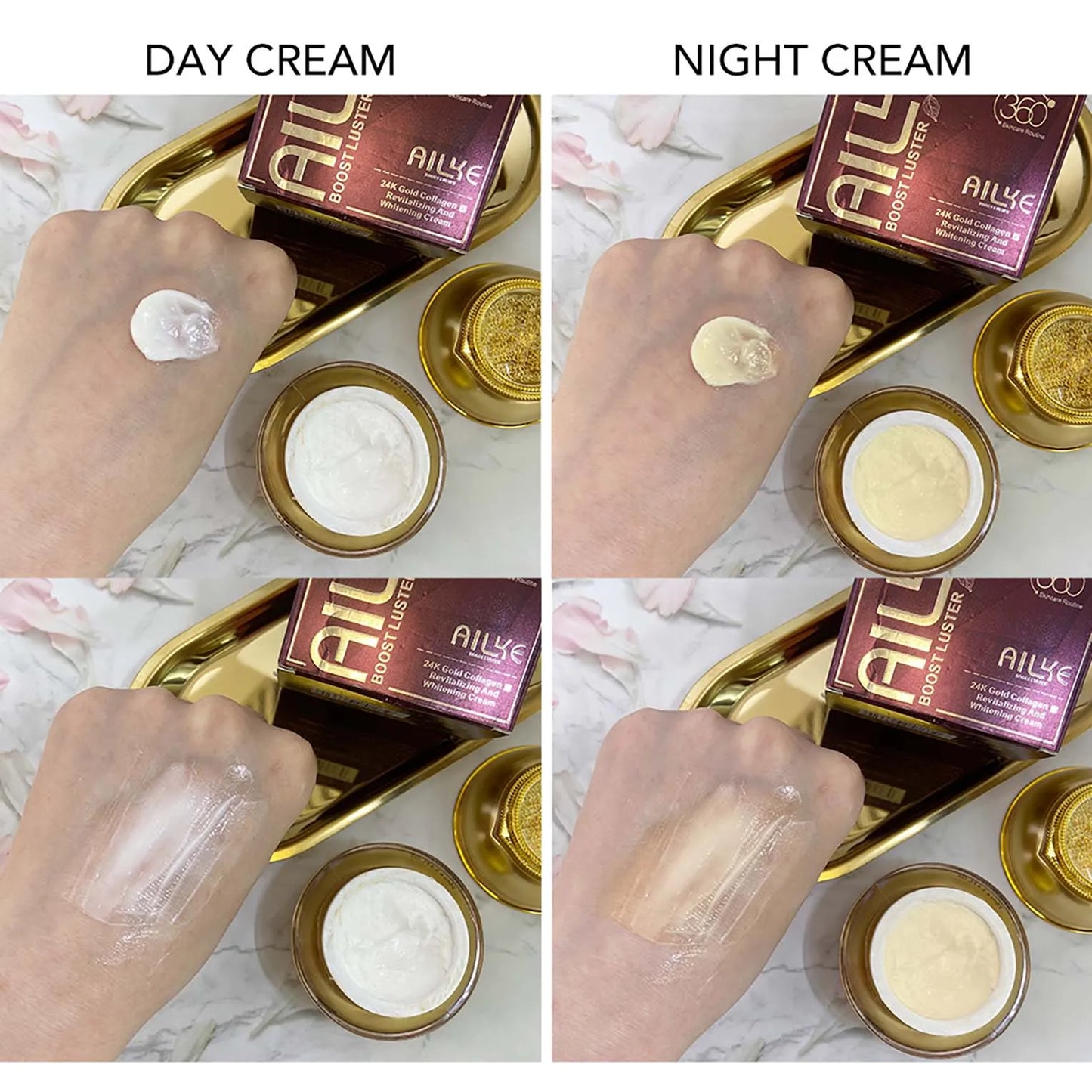 Ailke kosmetik gesichts hautpflege setzt feuchtigkeit spendende aufhellung schlafende frauen schönheit falten creme gesichts produkte weiblich großhandel