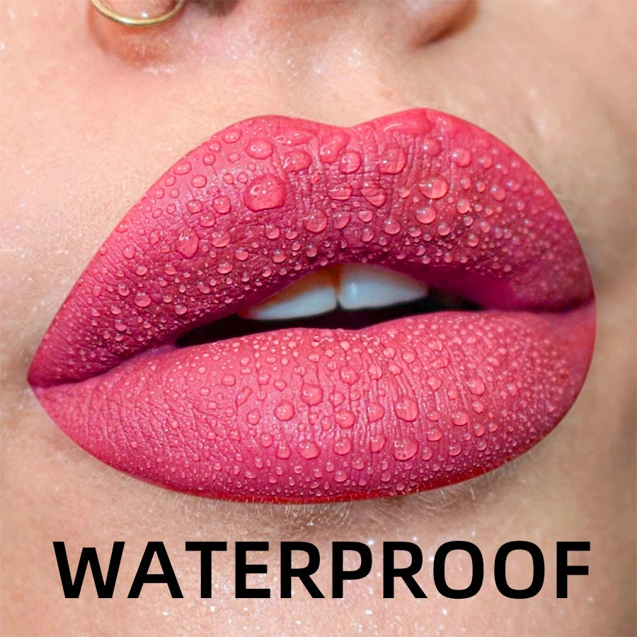 19 Farben matt Samt Lip gloss wasserdicht flüssiger Lippenstift nackt schwarze Lippen Tönung Make-up Lippen glasur Kosmetik rote Lippen fleck Schönheit
