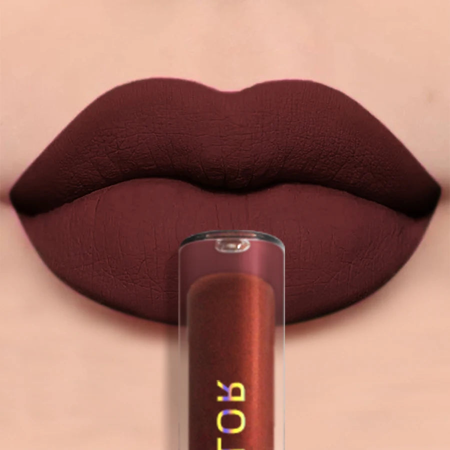 19 Farben matt Samt Lip gloss wasserdicht flüssiger Lippenstift nackt schwarze Lippen Tönung Make-up Lippen glasur Kosmetik rote Lippen fleck Schönheit