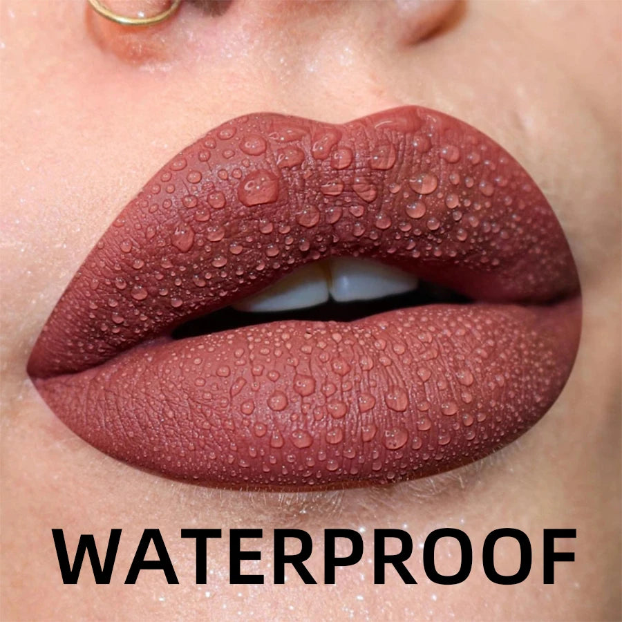 19 Farben matt Samt Lip gloss wasserdicht flüssiger Lippenstift nackt schwarze Lippen Tönung Make-up Lippen glasur Kosmetik rote Lippen fleck Schönheit