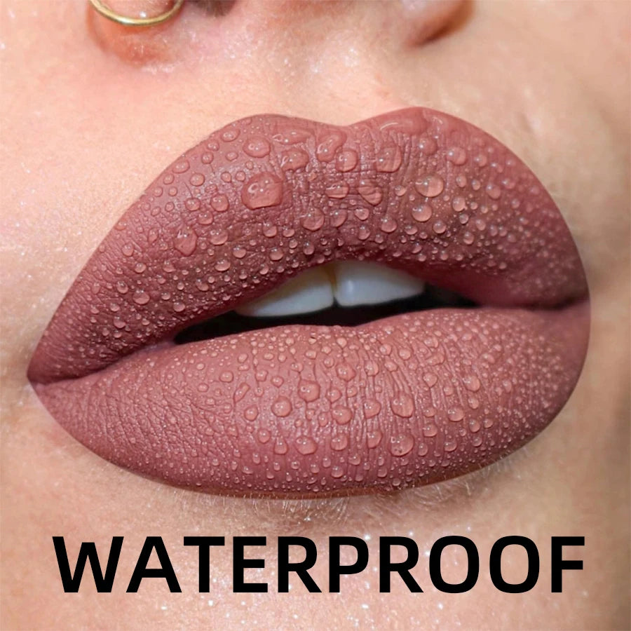 19 Farben matt Samt Lip gloss wasserdicht flüssiger Lippenstift nackt schwarze Lippen Tönung Make-up Lippen glasur Kosmetik rote Lippen fleck Schönheit