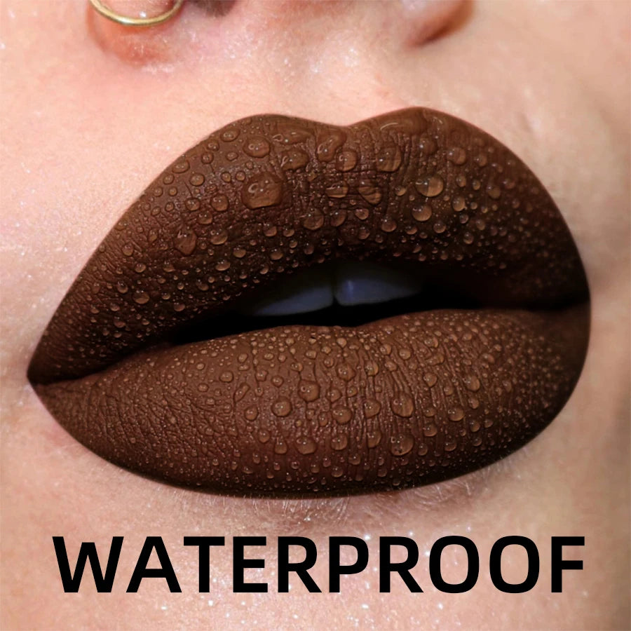 19 Farben matt Samt Lip gloss wasserdicht flüssiger Lippenstift nackt schwarze Lippen Tönung Make-up Lippen glasur Kosmetik rote Lippen fleck Schönheit