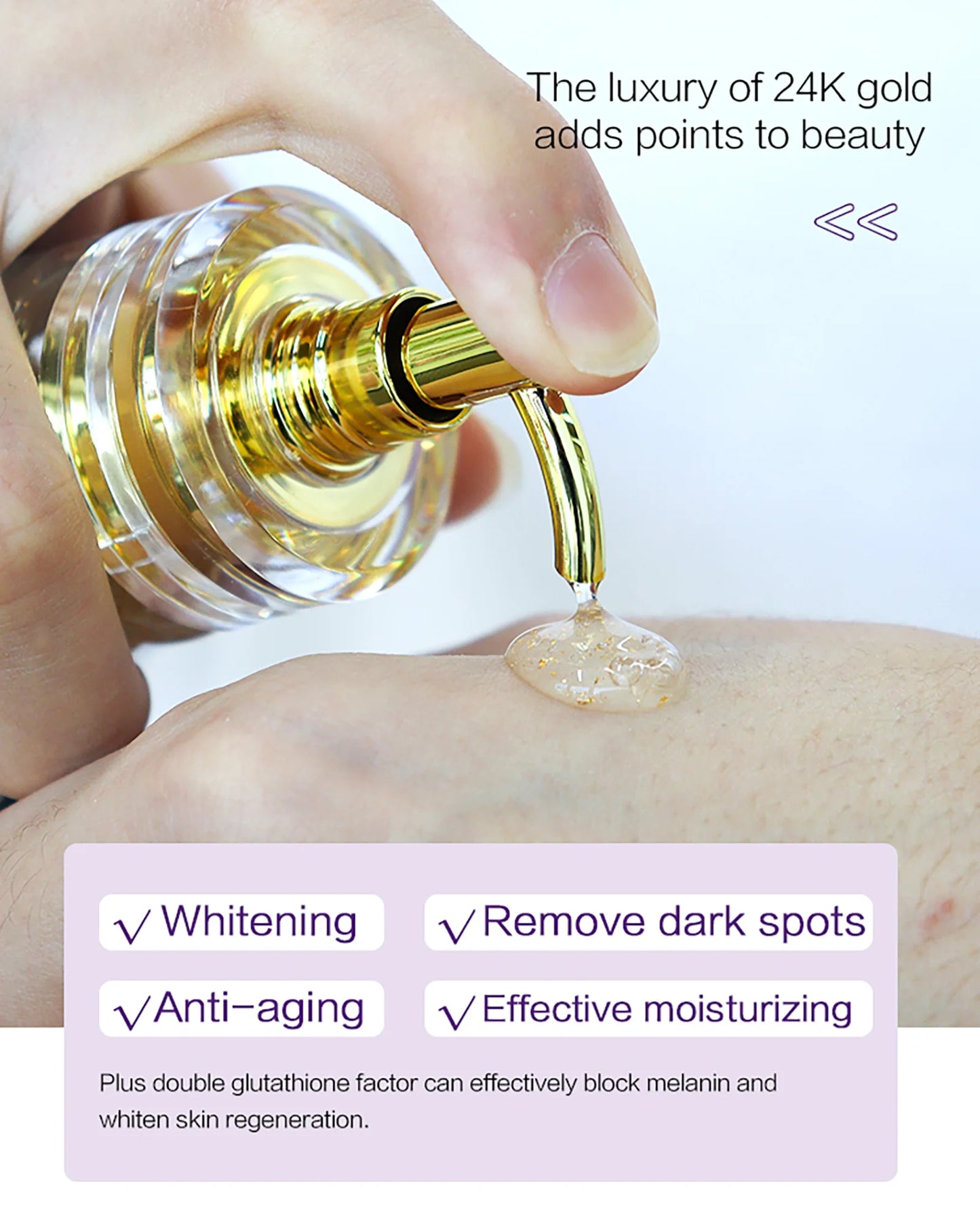 AILKE Glutathion Lighten Body Lotion, feuchtigkeitsspendend, feuchtigkeitsspendend, gleichmäßiger Hautton, verbessert dunkle und schwarze Haut, unterstützt privates Logo