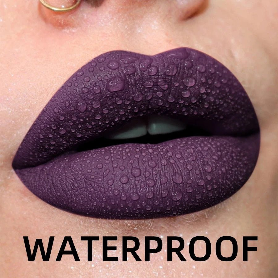19 Farben matt Samt Lip gloss wasserdicht flüssiger Lippenstift nackt schwarze Lippen Tönung Make-up Lippen glasur Kosmetik rote Lippen fleck Schönheit
