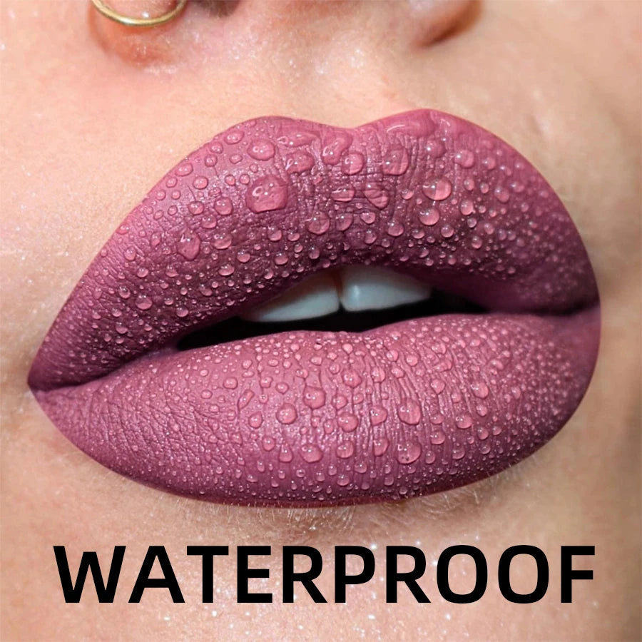19 Farben matt Samt Lip gloss wasserdicht flüssiger Lippenstift nackt schwarze Lippen Tönung Make-up Lippen glasur Kosmetik rote Lippen fleck Schönheit