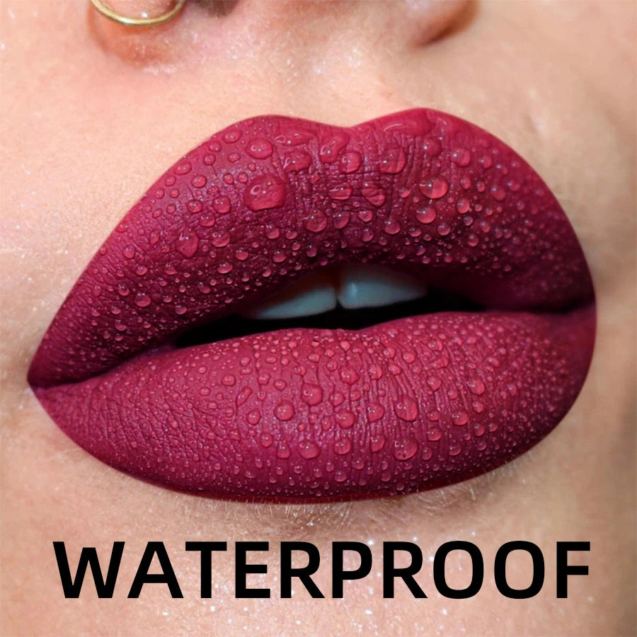 19 Farben matt Samt Lip gloss wasserdicht flüssiger Lippenstift nackt schwarze Lippen Tönung Make-up Lippen glasur Kosmetik rote Lippen fleck Schönheit