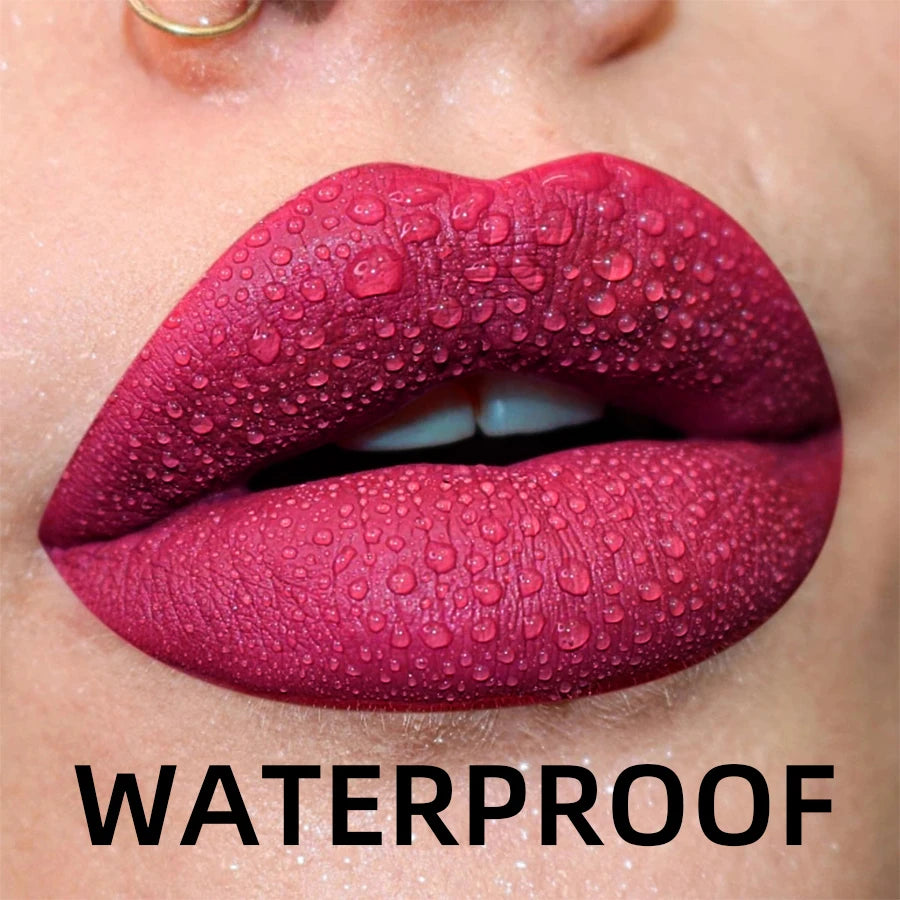 19 Farben matt Samt Lip gloss wasserdicht flüssiger Lippenstift nackt schwarze Lippen Tönung Make-up Lippen glasur Kosmetik rote Lippen fleck Schönheit
