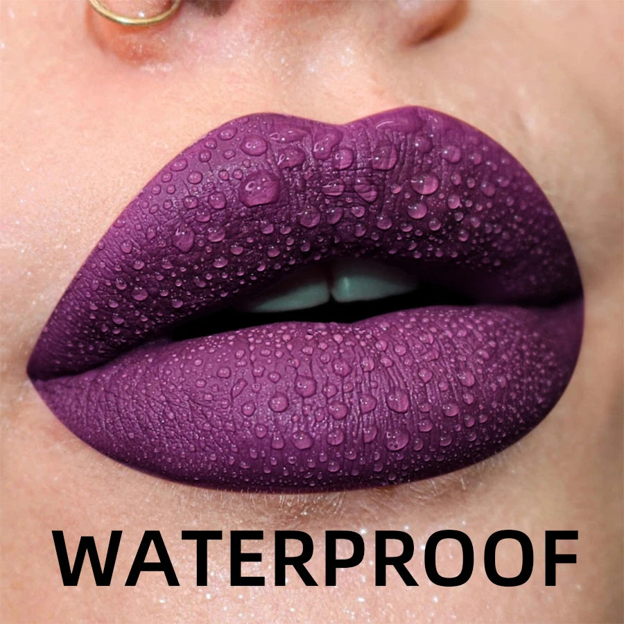 19 Farben matt Samt Lip gloss wasserdicht flüssiger Lippenstift nackt schwarze Lippen Tönung Make-up Lippen glasur Kosmetik rote Lippen fleck Schönheit