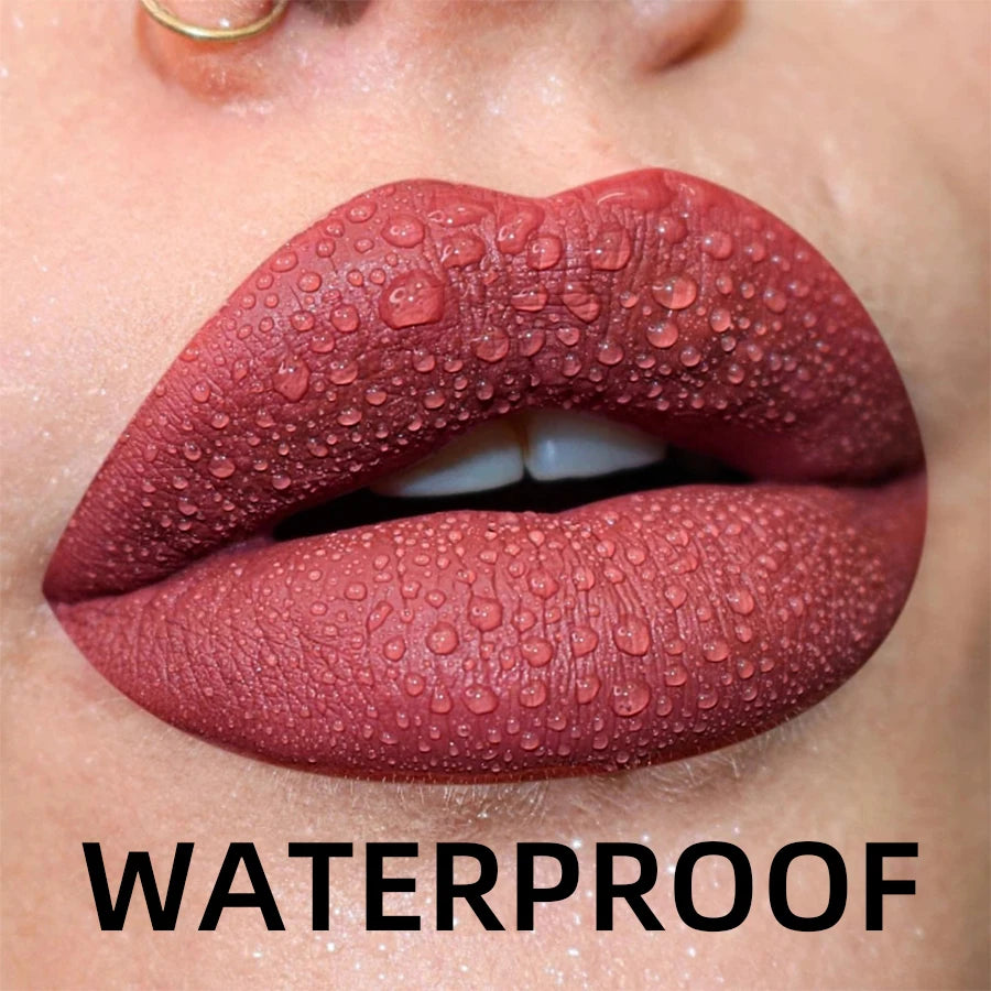 19 Farben matt Samt Lip gloss wasserdicht flüssiger Lippenstift nackt schwarze Lippen Tönung Make-up Lippen glasur Kosmetik rote Lippen fleck Schönheit