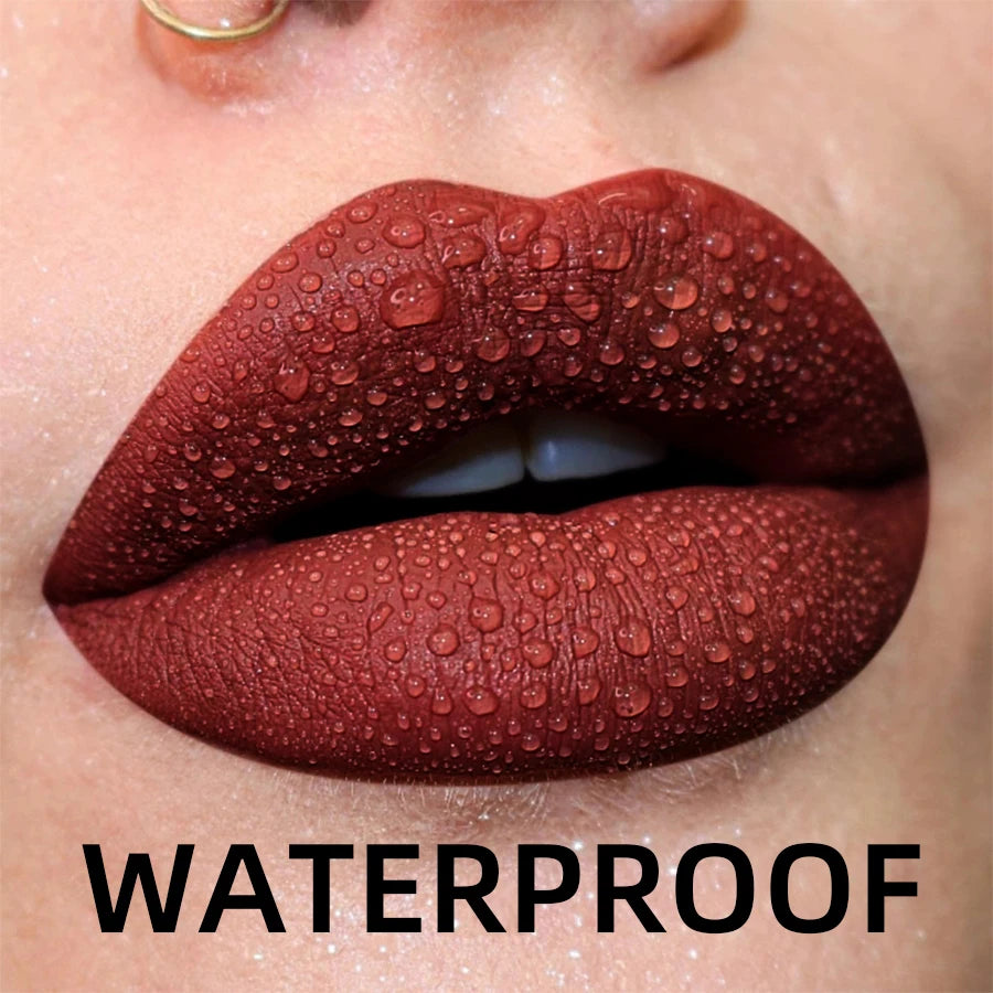 19 Farben matt Samt Lip gloss wasserdicht flüssiger Lippenstift nackt schwarze Lippen Tönung Make-up Lippen glasur Kosmetik rote Lippen fleck Schönheit