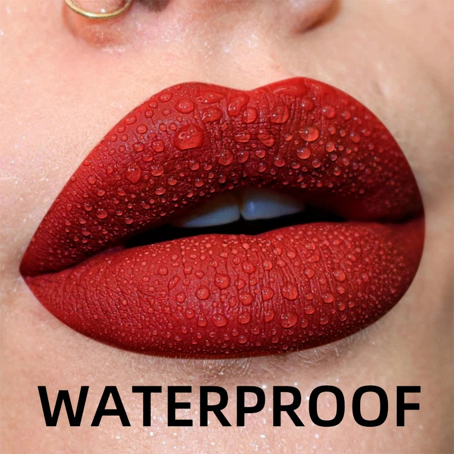 19 Farben matt Samt Lip gloss wasserdicht flüssiger Lippenstift nackt schwarze Lippen Tönung Make-up Lippen glasur Kosmetik rote Lippen fleck Schönheit