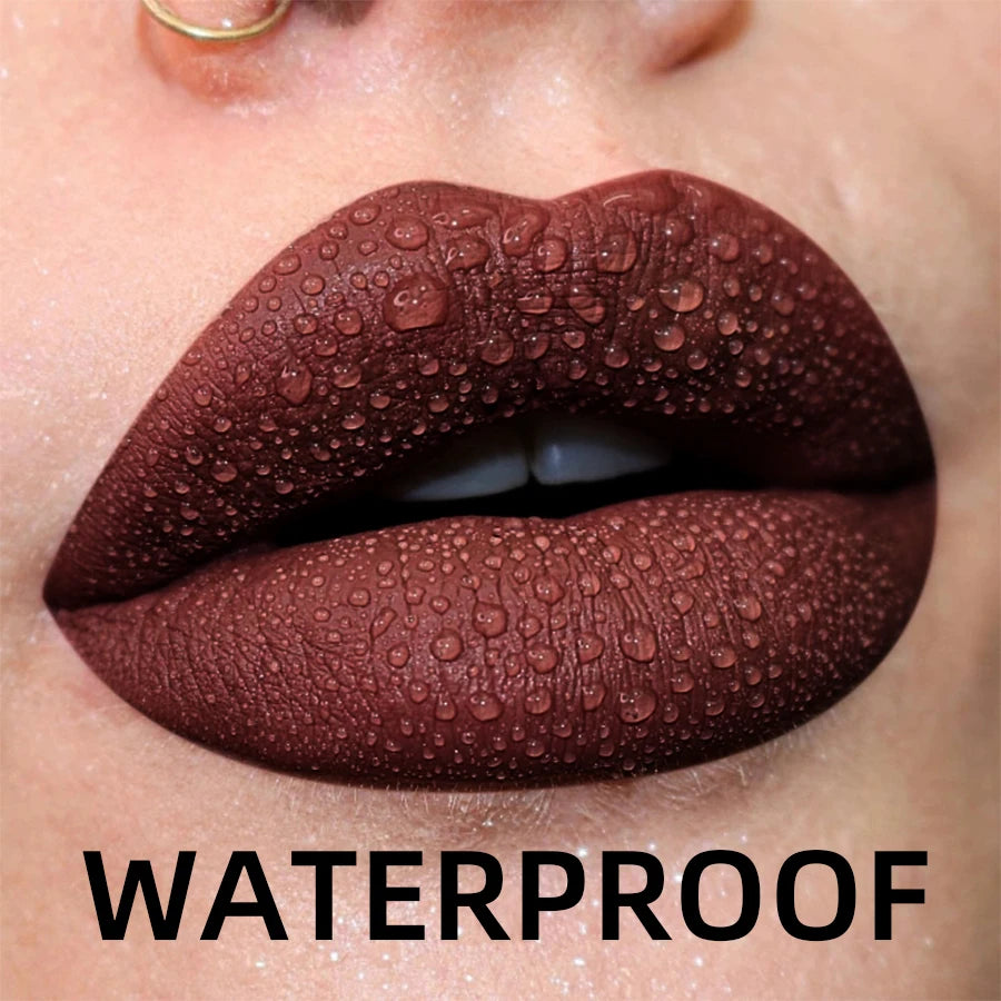 19 Farben matt Samt Lip gloss wasserdicht flüssiger Lippenstift nackt schwarze Lippen Tönung Make-up Lippen glasur Kosmetik rote Lippen fleck Schönheit